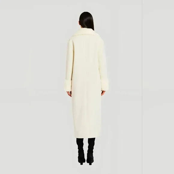 Amanda Uprichard Ivory Carrington Coat Sz Medium - Picture 4 of 17